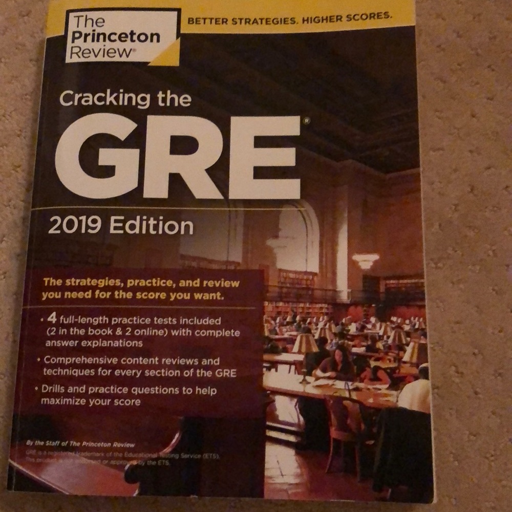Cracking the GRE 2019 edition BRAND NEW